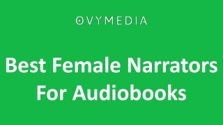 Best Female Narrators For Audiobooks