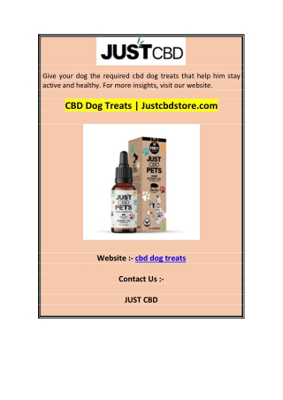 CBD Dog Treats  Justcbdstore.com 0