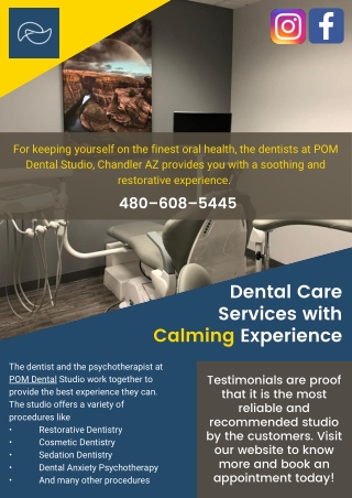 Dental Care Services with Calming Experience