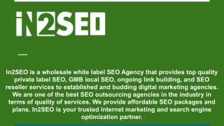 Private White Label SEO Services - In2SEO