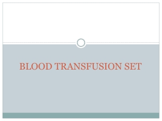 Buy online Blood Transfusion Set at Mais India.