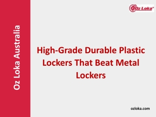 High-Grade Durable Plastic Lockers That Beat Metal Lockers