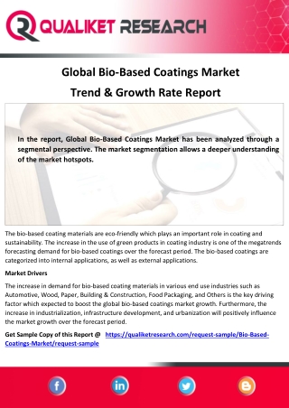 Bio-Based Coatings Market Top 5 Competitors, Regional Trend, Application