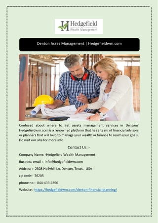 Denton Asses Management | Hedgefieldwm.com