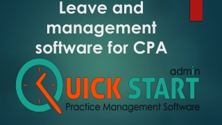 Leave and management software for CPA