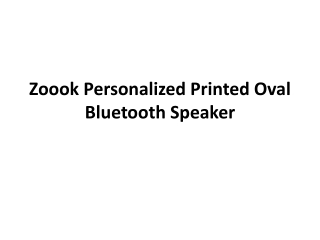 Zoook Personalized Printed Oval Bluetooth Speaker
