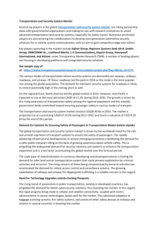 Transportation and Security System Market