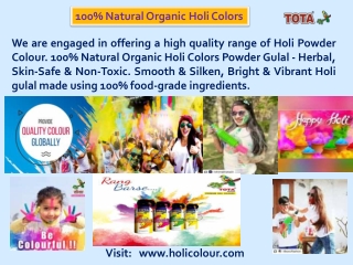 Skin friendly & safe Herbal holi colours