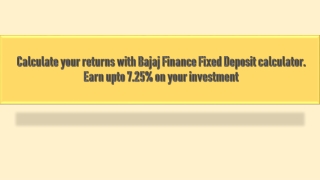 Bajaj fd calculator