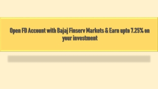FD on Bajaj Finserv Markets