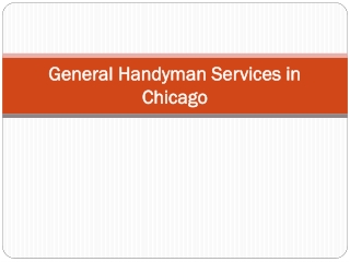 Professional General Handyman Services in Chicago
