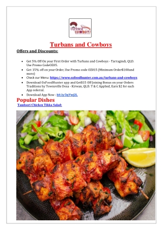 5% off - Turbans and Cowboys Menu Tarragindi, QLD