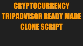 Cryptocurrency Tripadvisor Clone Script