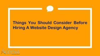 Things You Should Consider Before Hiring A Website Design Agency