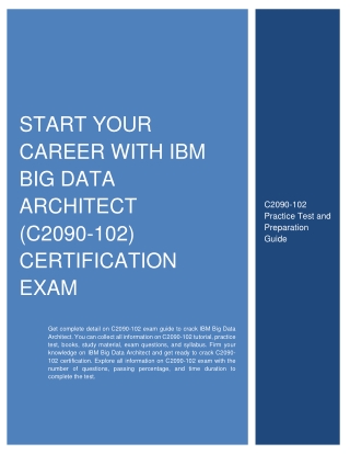 Start Your Career with IBM Big Data Architect (C2090-102) Certification Exam