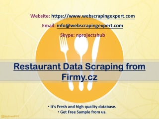 Restaurant Data Scraping from Firmy.cz