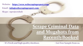 Scrape Criminal Data and Mugshots from RecentlyBooked