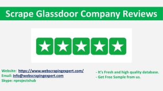 Scrape Glassdoor Company Reviews