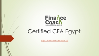 Certified CFA Egypt