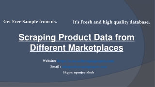 Scraping Product Data from Different Marketplaces