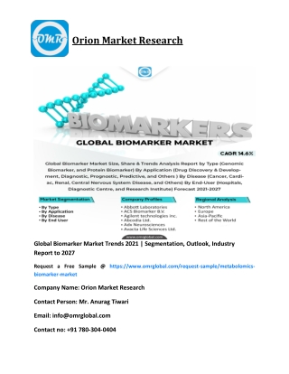 global metabolomics biomarker market