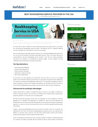 Best Bookkeeping Service Provider in the USA