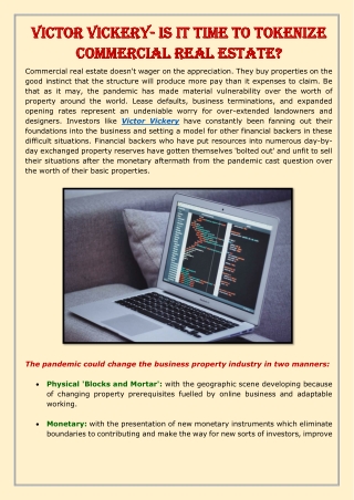 Victor Vickery- Is it time to tokenize commercial real estate-converted