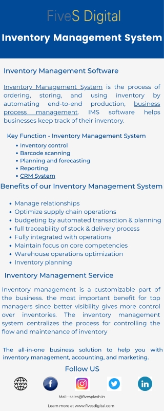 Inventory Management System - Fivesdigital