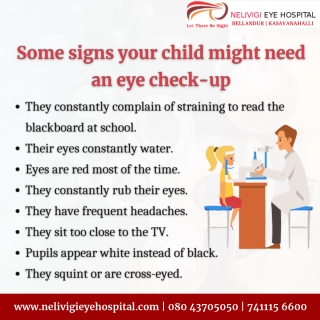 Eye check up for Kids - Best Eye Hospital in Bellandur - Nelivigi Eye Hospital