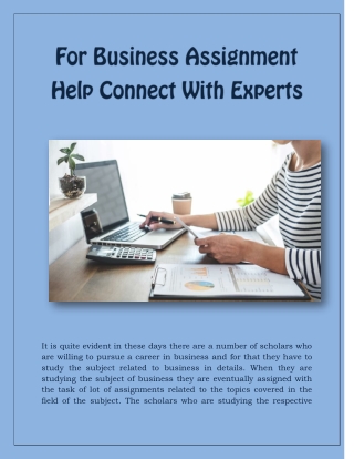 For Business Assignment Help Connect With Experts