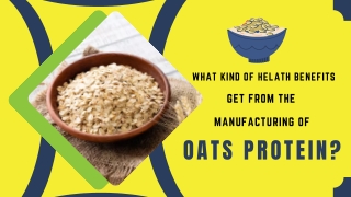 Improve The Quantity Of Oats Protein In The Diet
