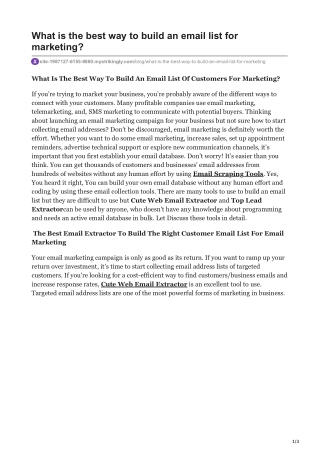 What is the best way to build an email list of your customers?