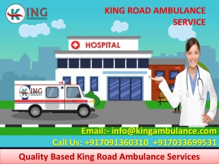 Out Standing Ambulance Service in Patna and Ranchi Available by King