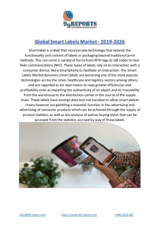 Global Smart Labels Market - 2019-2026