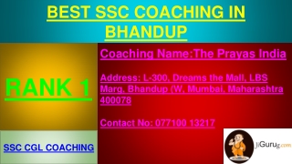 BEST SSC COACHING IN BHANDUP