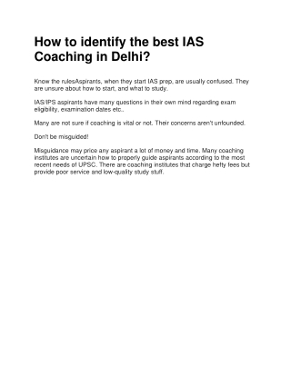 Best best IAS Coaching in Delhi hansraj college-