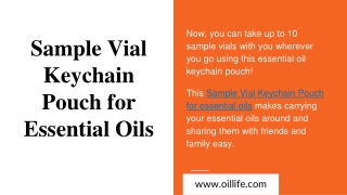 Sample Vial Keychain Pouch for Essential Oils