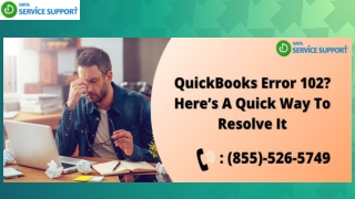 How to resolve QuickBooks error message 102