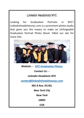 NYC Graduation Photos | Linkedinheadshotsnyc.com