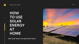 How to use solar energy at home? | Best Ways to use solar power for your home.