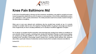 Knee Pain Baltimore Md