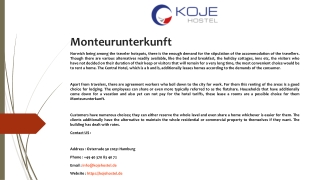 Monteurunterkunft