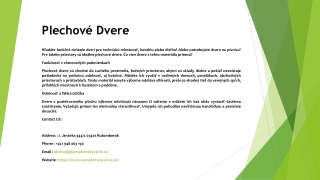 Plechové Dvere
