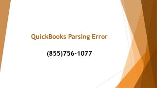 QuickBooks Parsing Error