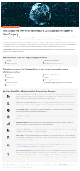 Top 10 Reasons Why You Should Have a Data Acquisition System In Your Company