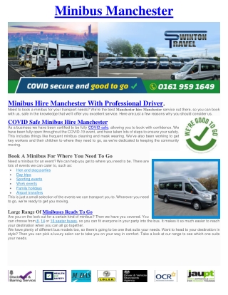 Minibus Manchester