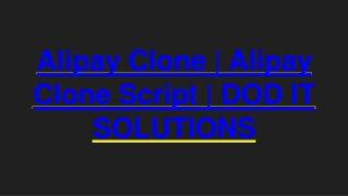 Readymade Alipay Clone Script - DOD IT Solutions