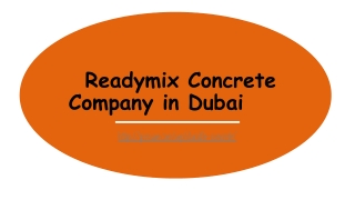 Readymix Concrete Company in Dubai