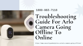 Arlo Camera Going Offline 1-8009837116 Arlo Account Setup |Securitycamhelpline