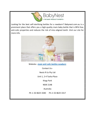 Mam Anti Colic Bottles Newborn | Babynest.com.au